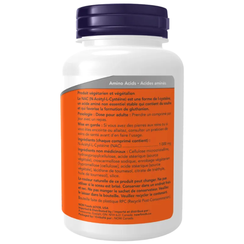 NOW Foods NAC (N-Acetyl Cysteine) 1000 mg, 120 Tablets | 每天不同折扣, 全网最低价格 | 种类齐全的保健品店铺 VITASHOP, 只有你想不到, 没有你买不到 !