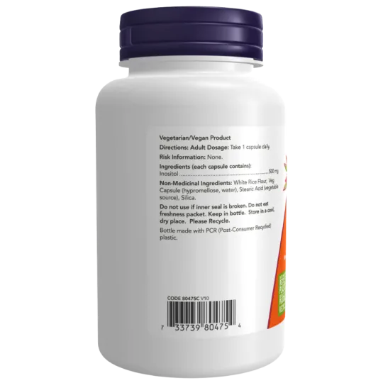 NOW Foods Inositol 500 mg, 100 Veg Capsules | Unbeatable Prices, Daily Deals | VITASHOP