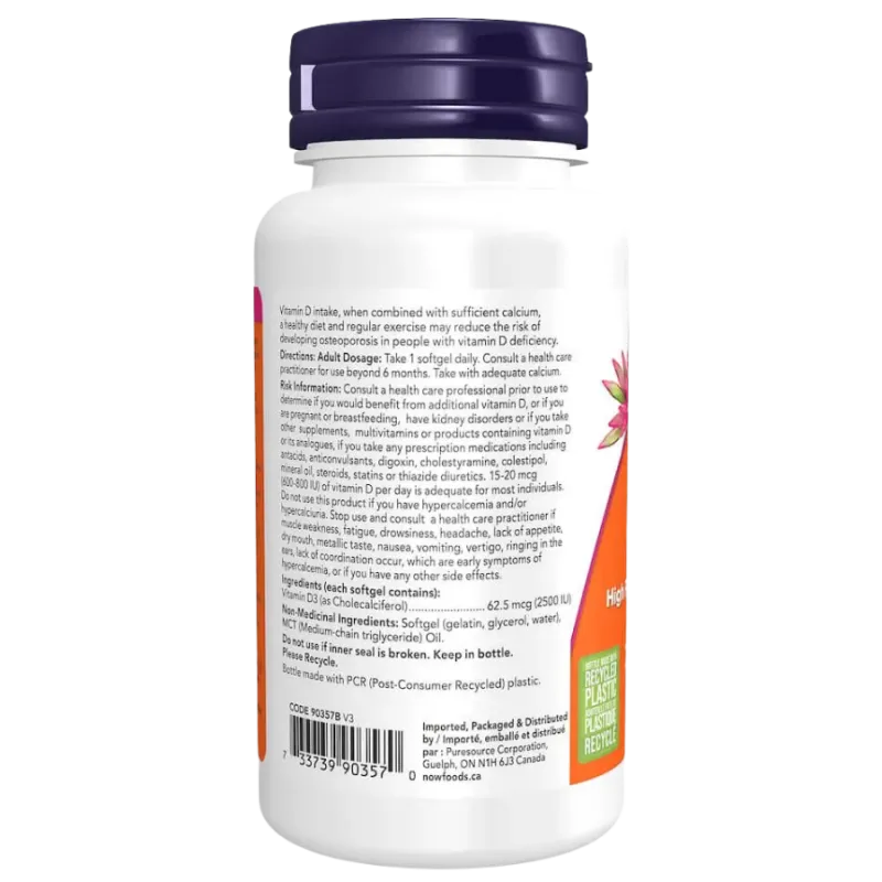 NOW Foods 나우 푸드 비타민 D3 2,500 IU 180 소프트젤 | 매일 업데이트되는 특가 상품 | VITASHOP