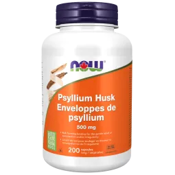 NOW Foods Psyllium Husk 500 mg, 200 Capsules | Unbeatable Prices, Daily Deals | VITASHOP
