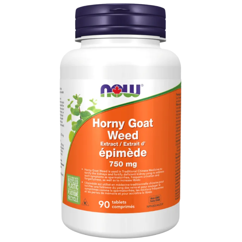 Horny Goat Weed 750 mg, 90 comprimés | Safest & Easiest Shopping Vitamins Online | VITASHOP