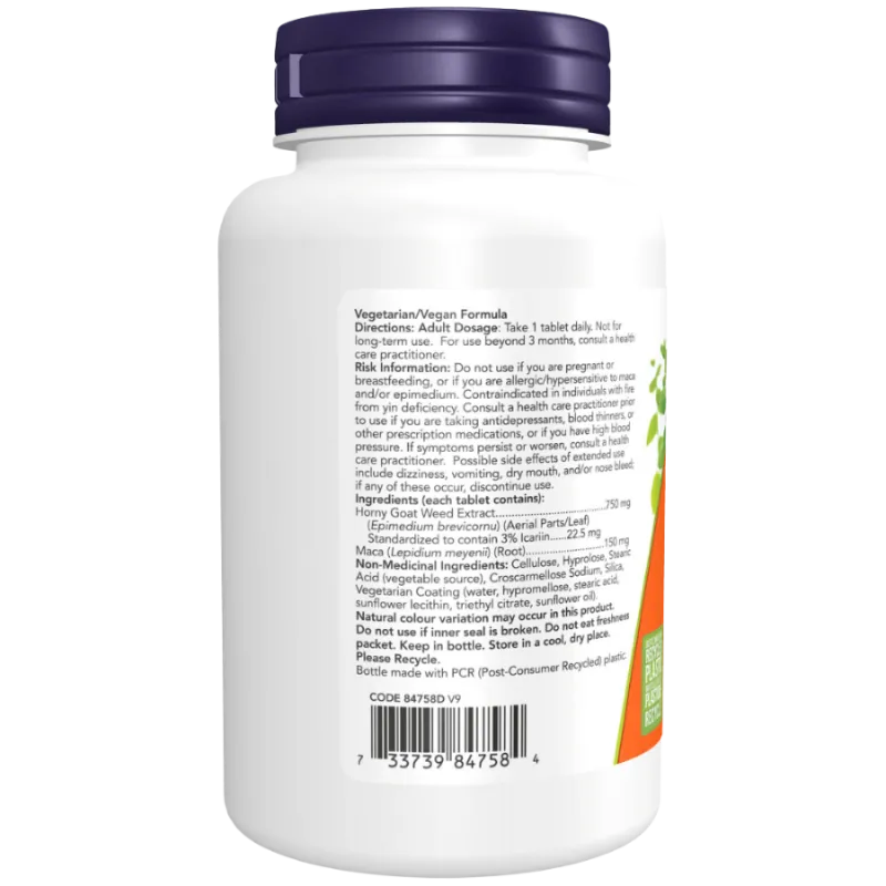 Horny Goat Weed 750 mg, 90 comprimés | Safest & Easiest Shopping Vitamins Online | VITASHOP
