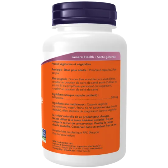 NOW Foods 나우 푸드 D-만노스 500mg, 120 식물성 캡슐 | 매일 업데이트되는 특가 상품 | VITASHOP