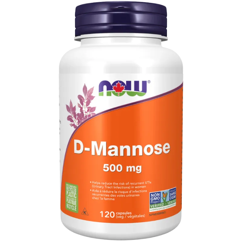 NOW Foods 나우 푸드 D-만노스 500mg, 120 식물성 캡슐 | 매일 업데이트되는 특가 상품 | VITASHOP