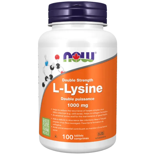 L-Lysine 1000 mg, 100 comprimés | Safest & Easiest Shopping Vitamins Online | VITASHOP