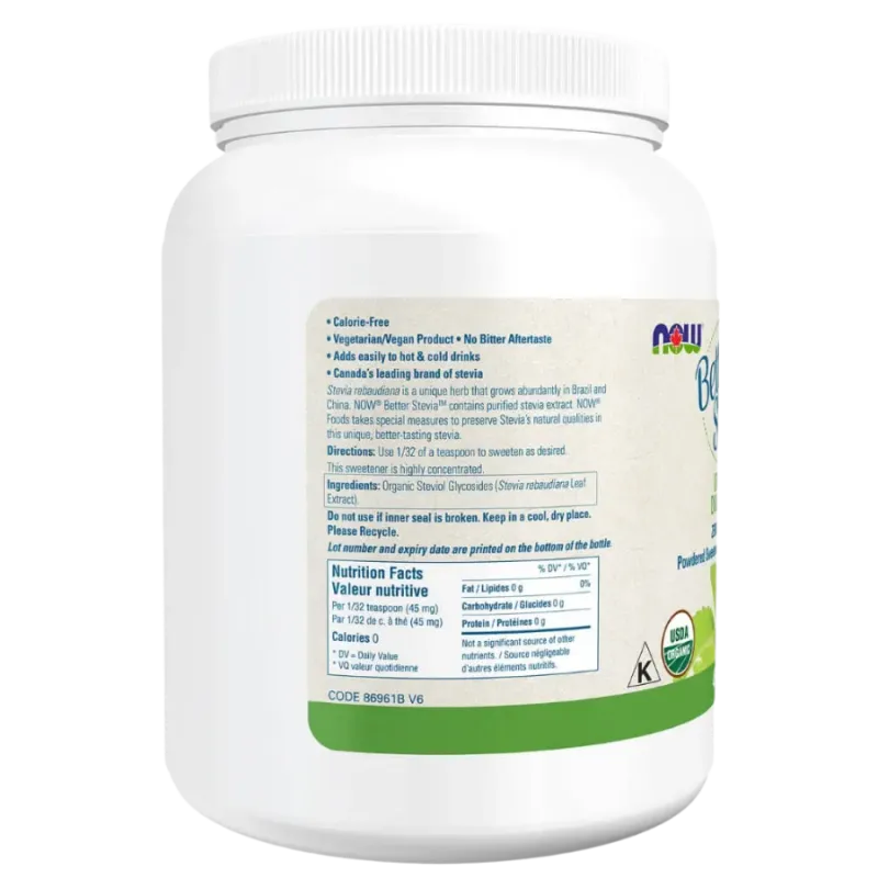 Organic BetterStevia Powder, 454 g | Safest & Easiest Shopping Vitamins Online | VITASHOP
