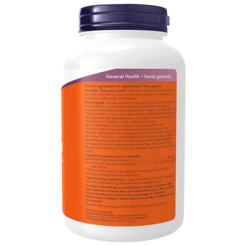 NOW Foods Quercetin with Bromelain, 240 Capsules | 每天不同折扣, 全网最低价格 | 种类齐全的保健品店铺 VITASHOP, 只有你想不到, 没有你买不到 !