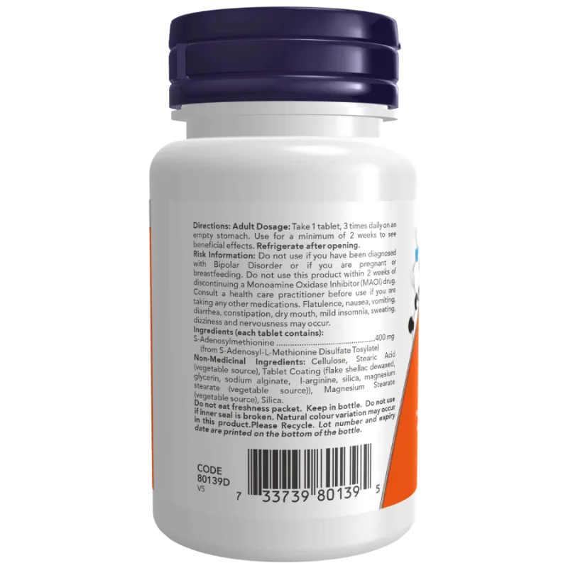 NOW Foods SAMe 400 mg, 30 Tablets | Unbeatable Prices, Daily Deals | VITASHOP