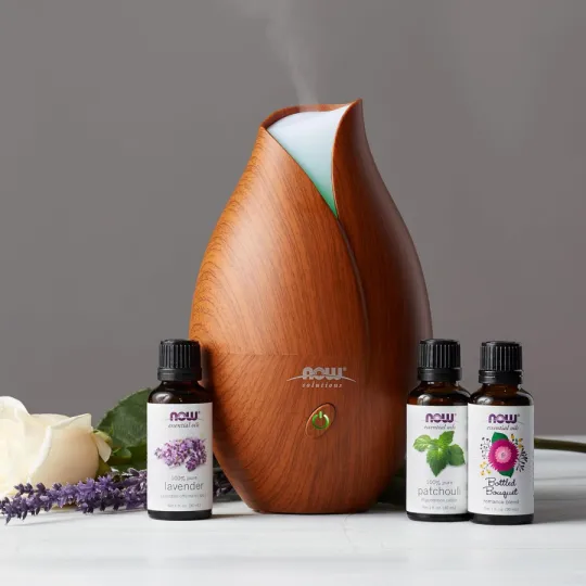 NOW Foods Faux Wood Ultrasonic Essential Oil Diffuser | Unbeatable Prices, Daily Deals | VITASHOP