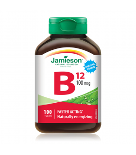 Jamieson Vitamin B12 (Methylcobalamin) 100 mcg 100 Tablets | Unbeatable Prices, Daily Deals | VITASHOP
