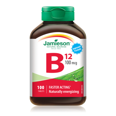Jamieson Vitamin B12 (Methylcobalamin) 100 mcg 100 Tablets | Unbeatable Prices, Daily Deals | VITASHOP