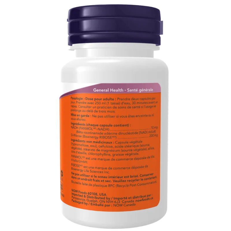 NADH 10 mg, 60 gélules | Safest & Easiest Shopping Vitamins Online | VITASHOP