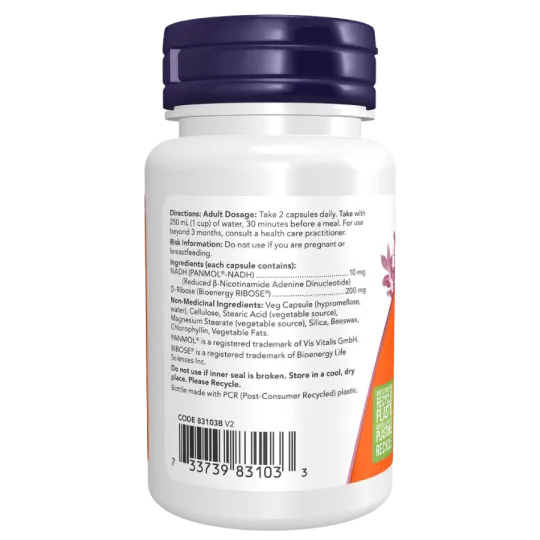 NADH 10 mg, 60 gélules | Safest & Easiest Shopping Vitamins Online | VITASHOP