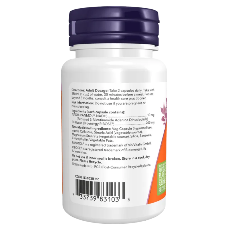 NOW Foods NADH 10 mg, 60 Capsules | Unbeatable Prices, Daily Deals | VITASHOP