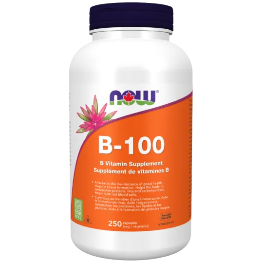 B-100, Supplément de vitamine B, 250 capsules | Safest & Easiest Shopping Vitamins Online | VITASHOP