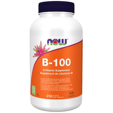 NOW Foods B-100, B Vitamin Supplement, 250 Capsules | Unbeatable Prices, Daily Deals | VITASHOP