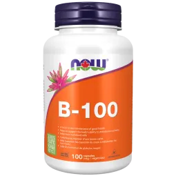 NOW Foods B-100, B Vitamin Supplement, 100 Capsules | Unbeatable Prices, Daily Deals | VITASHOP