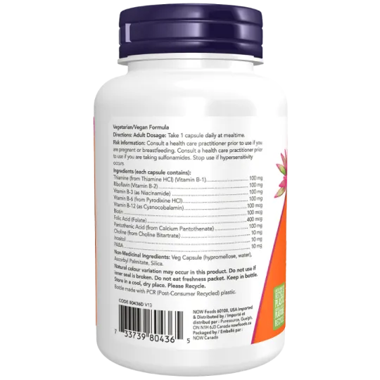 NOW Foods B-100, B Vitamin Supplement, 100 Capsules | 每天不同折扣, 全网最低价格 | 种类齐全的保健品店铺 VITASHOP, 只有你想不到, 没有你买不到 !