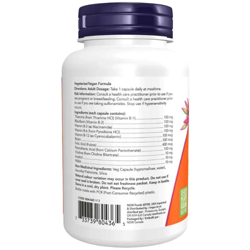 NOW Foods B-100, B Vitamin Supplement, 100 Capsules | Unbeatable Prices, Daily Deals | VITASHOP