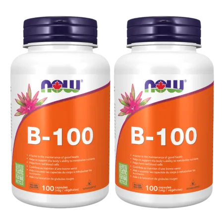 NOW Foods [2 for Deal] B-100, B Vitamin Supplement, 100 Capsules | Unbeatable Prices, Daily Deals | VITASHOP