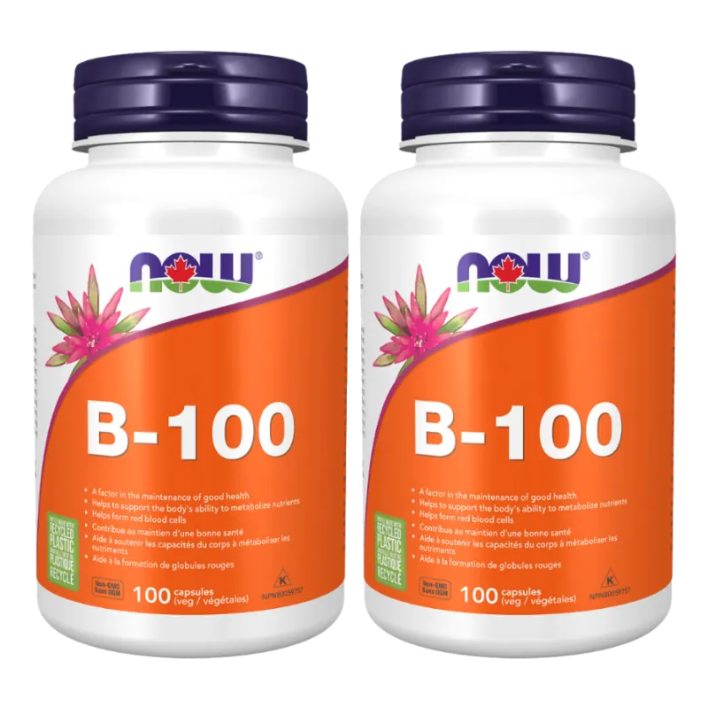 B-100, Supplément de vitamine B, 100 capsules | Safest & Easiest Shopping Vitamins Online | VITASHOP