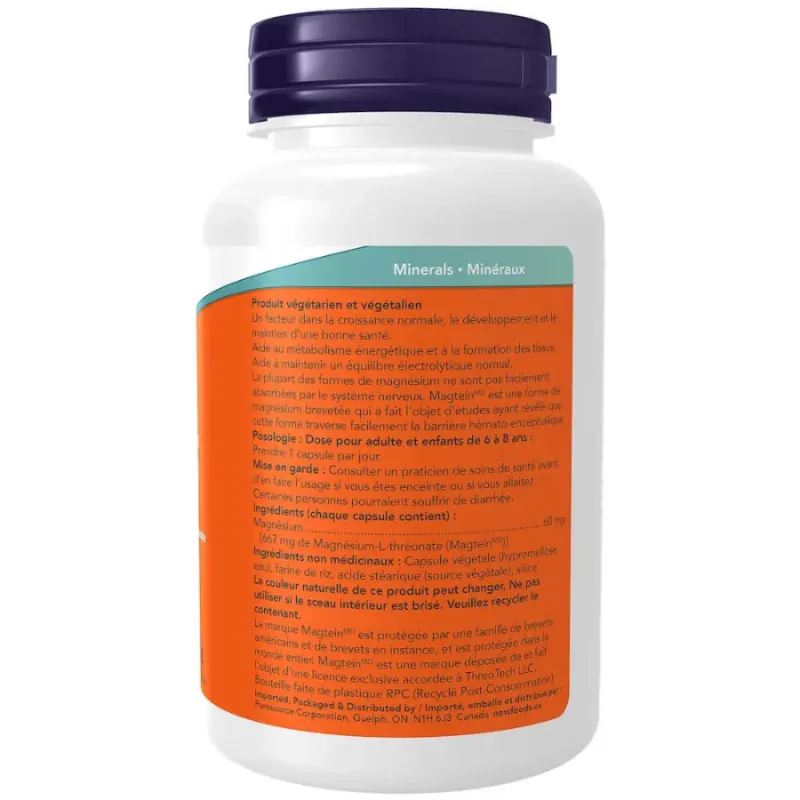 NOW Foods 나우 푸드 Magtein 마그네슘 L-트레오네이트, 90 캡슐 | 매일 업데이트되는 특가 상품 | VITASHOP
