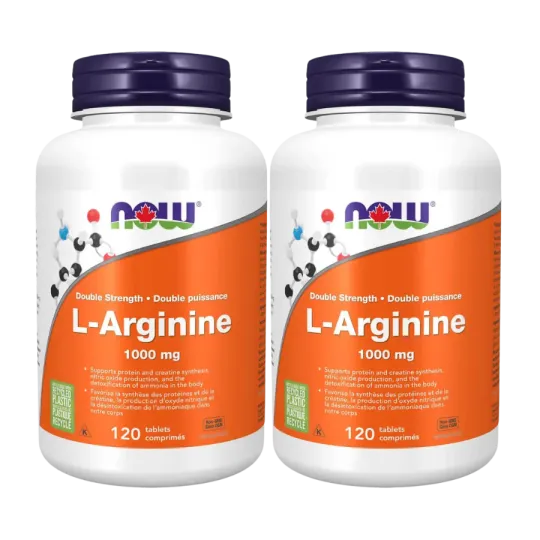 NOW Foods L-Arginine 1000 mg, 120 Tablettes |Prix imbattables, Forfaits quotidiens | VITASHOP