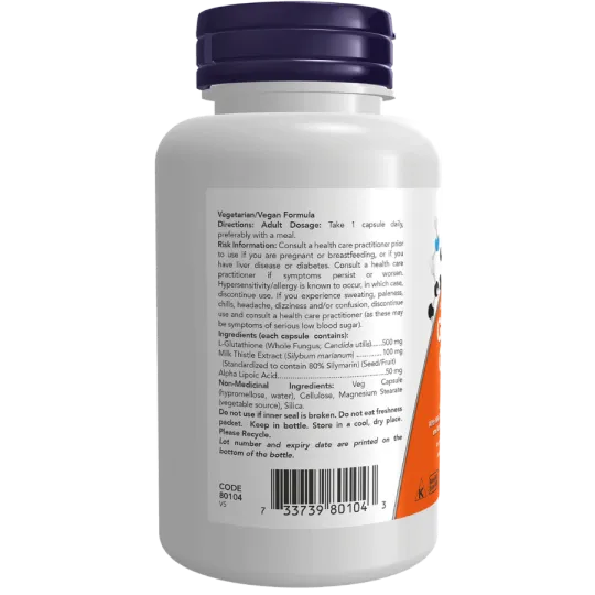 Glutathion 500 mg, 60 gélules végétales | Safest & Easiest Shopping Vitamins Online | VITASHOP