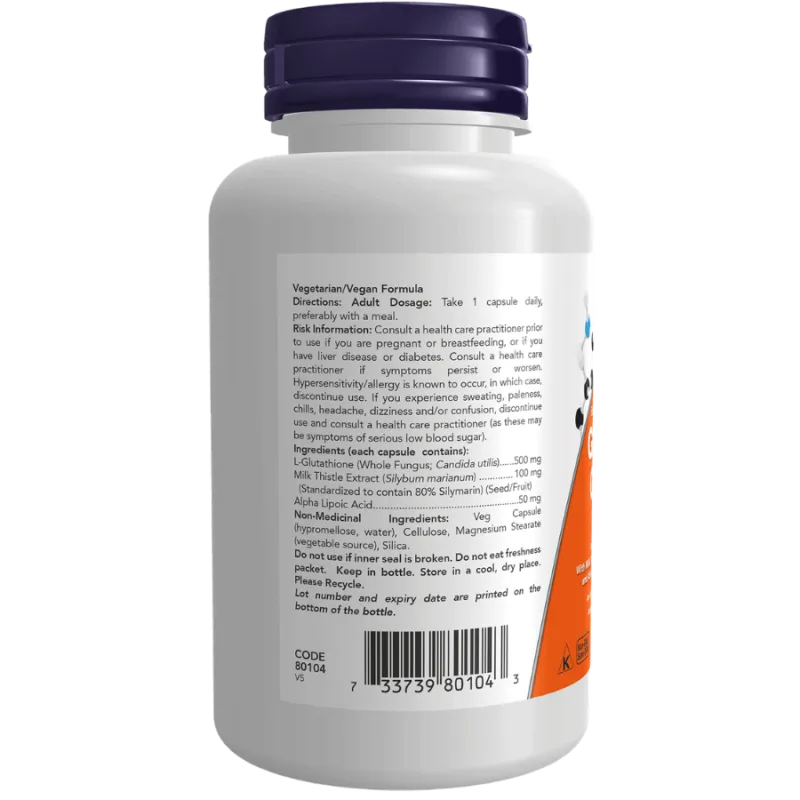 NOW Foods Glutathione 500 mg, 60 Veg Capsules | Unbeatable Prices, Daily Deals | VITASHOP