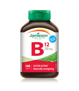Jamieson Vitamin B12 (Methylcobalamin) 250 mcg 100 Tablets | Unbeatable Prices, Daily Deals | VITASHOP