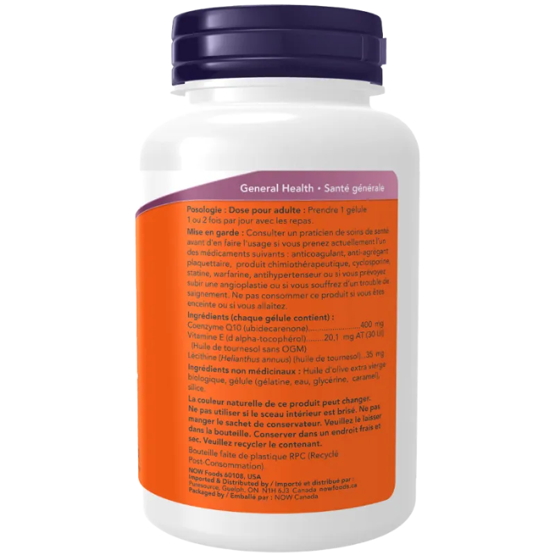 NOW Foods CoQ10 400 mg, 60 Softgels | 每天不同折扣, 全网最低价格 | 种类齐全的保健品店铺 VITASHOP, 只有你想不到, 没有你买不到 !