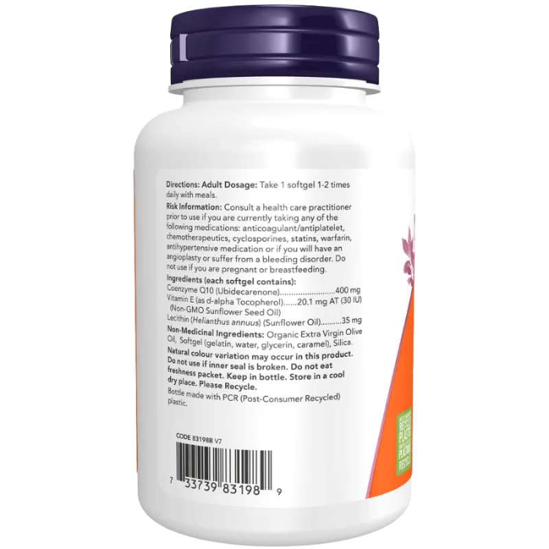 NOW Foods CoQ10 400 mg, 60 Softgels | 每天不同折扣, 全网最低价格 | 种类齐全的保健品店铺 VITASHOP, 只有你想不到, 没有你买不到 !