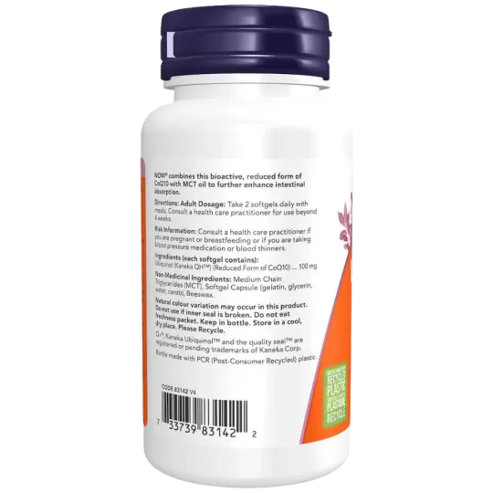 Ubiquinol 100 mg, 60 gélules | Safest & Easiest Shopping Vitamins Online | VITASHOP