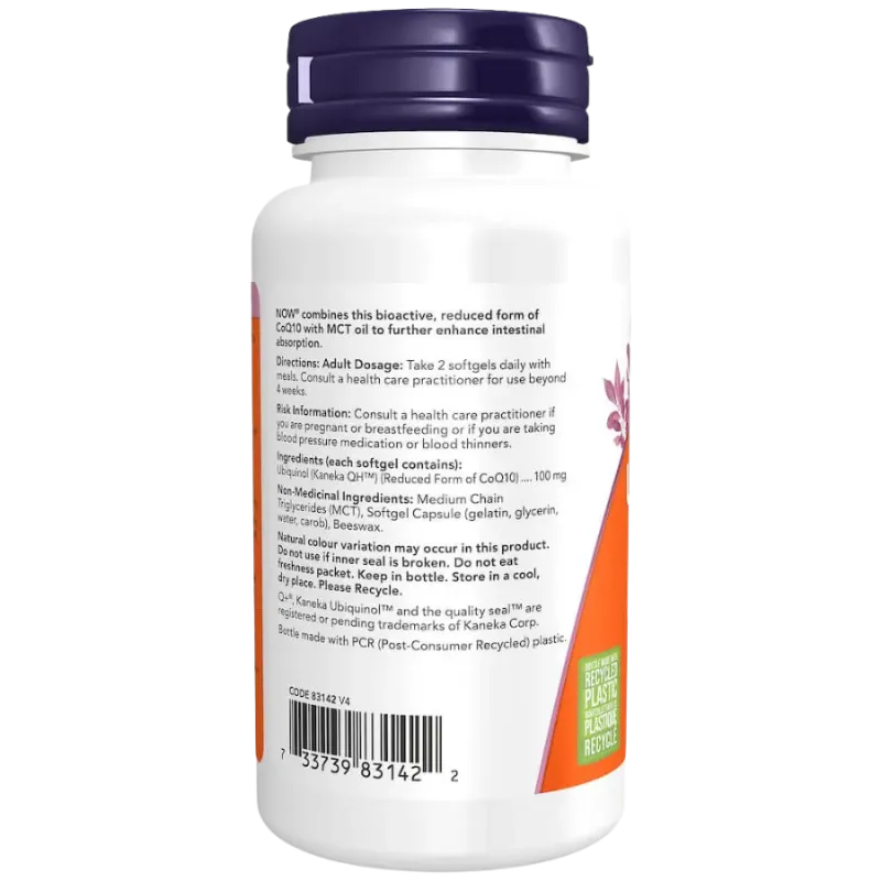 NOW Foods Ubiquinol 100 mg, 60 Softgels | 每天不同折扣, 全网最低价格 | 种类齐全的保健品店铺 VITASHOP, 只有你想不到, 没有你买不到 !