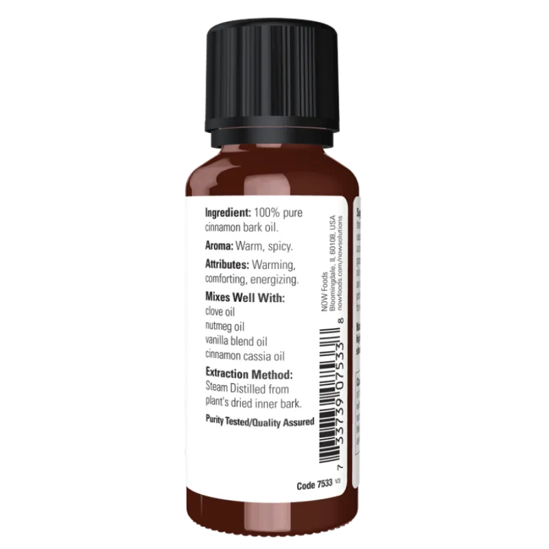 NOW Foods Cinnamon Bark Oil, 30 mL | Unbeatable Prices, Daily Deals | VITASHOP