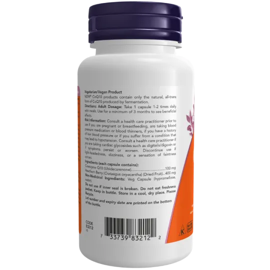 NOW Foods CoQ10 100 mg with Hawthorn, 90 Veg Capsules | Unbeatable Prices, Daily Deals | VITASHOP