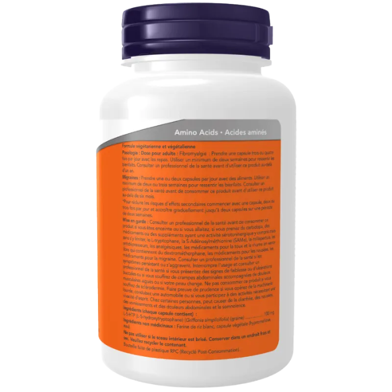 NOW Foods 5-HTP 100 mg, 120 Capsules | 每天不同折扣, 全网最低价格 | 种类齐全的保健品店铺 VITASHOP, 只有你想不到, 没有你买不到 !