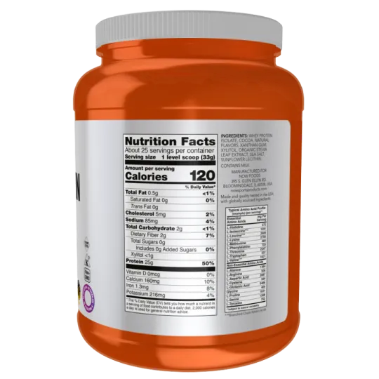 NOW Foods Whey Protein Isolate Chocolate 816 g | Unbeatable Prices, Daily Deals | VITASHOP