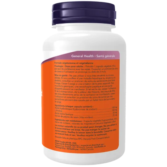 Hyaluronic Acid 100 mg, 120 Capsules | Safest & Easiest Shopping Vitamins Online | VITASHOP