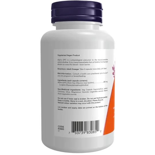 NOW Foods Alpha GPC 300mg, 60 Veg Capsules | Unbeatable Prices, Daily Deals | VITASHOP