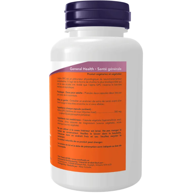 NOW Foods Alpha GPC 300mg, 60 Veg Capsules | Unbeatable Prices, Daily Deals | VITASHOP