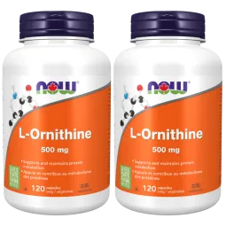 NOW Foods L-Ornithine 500 mg, 120 Capsules | Unbeatable Prices, Daily Deals | VITASHOP