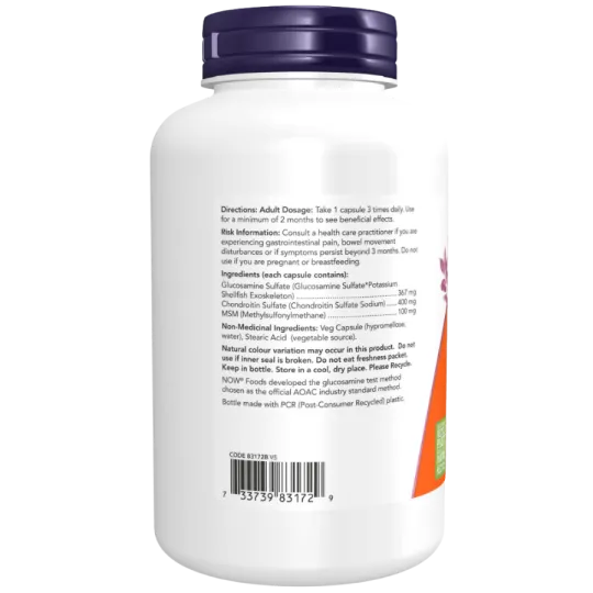 Glucosamine & Chondroïtine Plus MSM, 180 Capsules | Safest & Easiest Shopping Vitamins Online | VITASHOP