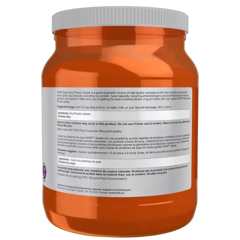 NOW Foods Soy Protein Isolate Unflavoured, 544 g | Unbeatable Prices, Daily Deals | VITASHOP