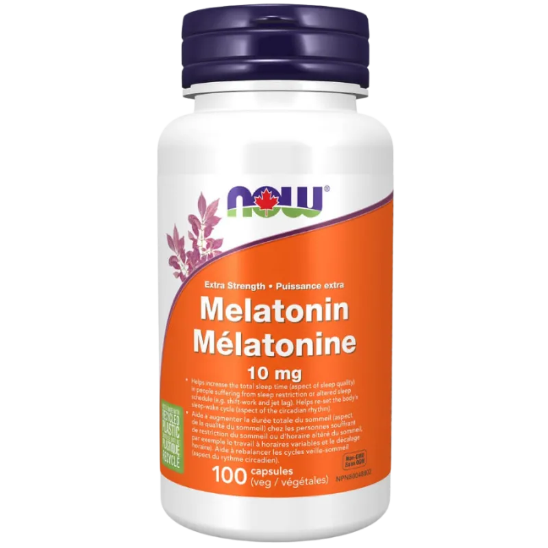 NOW Foods Melatonin 10 mg, 100 Capsules | Unbeatable Prices, Daily Deals | VITASHOP
