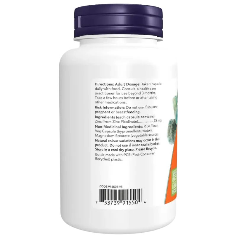 NOW Foods 나우 푸드 징크 피콜리네이트 25mg, 식물성 캡슐 100정 | 매일 업데이트되는 특가 상품 | VITASHOP