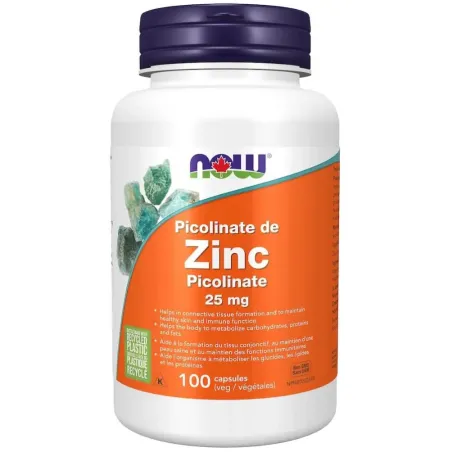 NOW Foods Zinc Picolinate 25 mg, 100 Veg Capsules | 每天不同折扣, 全网最低价格 | 种类齐全的保健品店铺 VITASHOP, 只有你想不到, 没有你买不到 !
