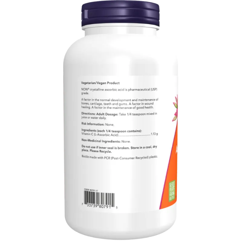 NOW Foods Ascorbic Acid Powder, 454 g | Unbeatable Prices, Daily Deals | VITASHOP