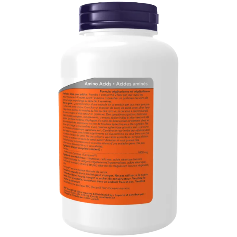 NOW Foods L-Carnitine 1000 mg, 100 Tablets | Unbeatable Prices, Daily Deals | VITASHOP