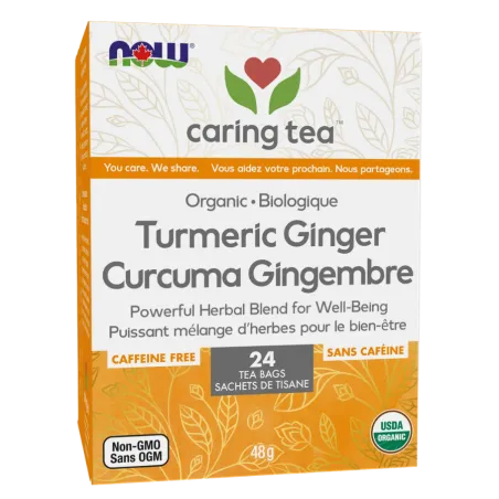 NOW Foods Organic Turmeric Ginger Tea 24 Bags | Unbeatable Prices, Daily Deals | VITASHOP